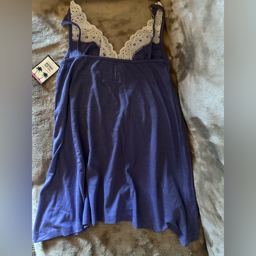 Soft Lace Trim Cotton Blend Babydoll Nightgown NEW - Picture 9 of 10